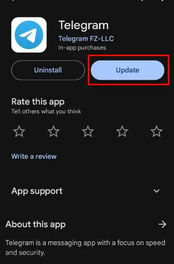 How to Fix Telegram Account Not Showing - update